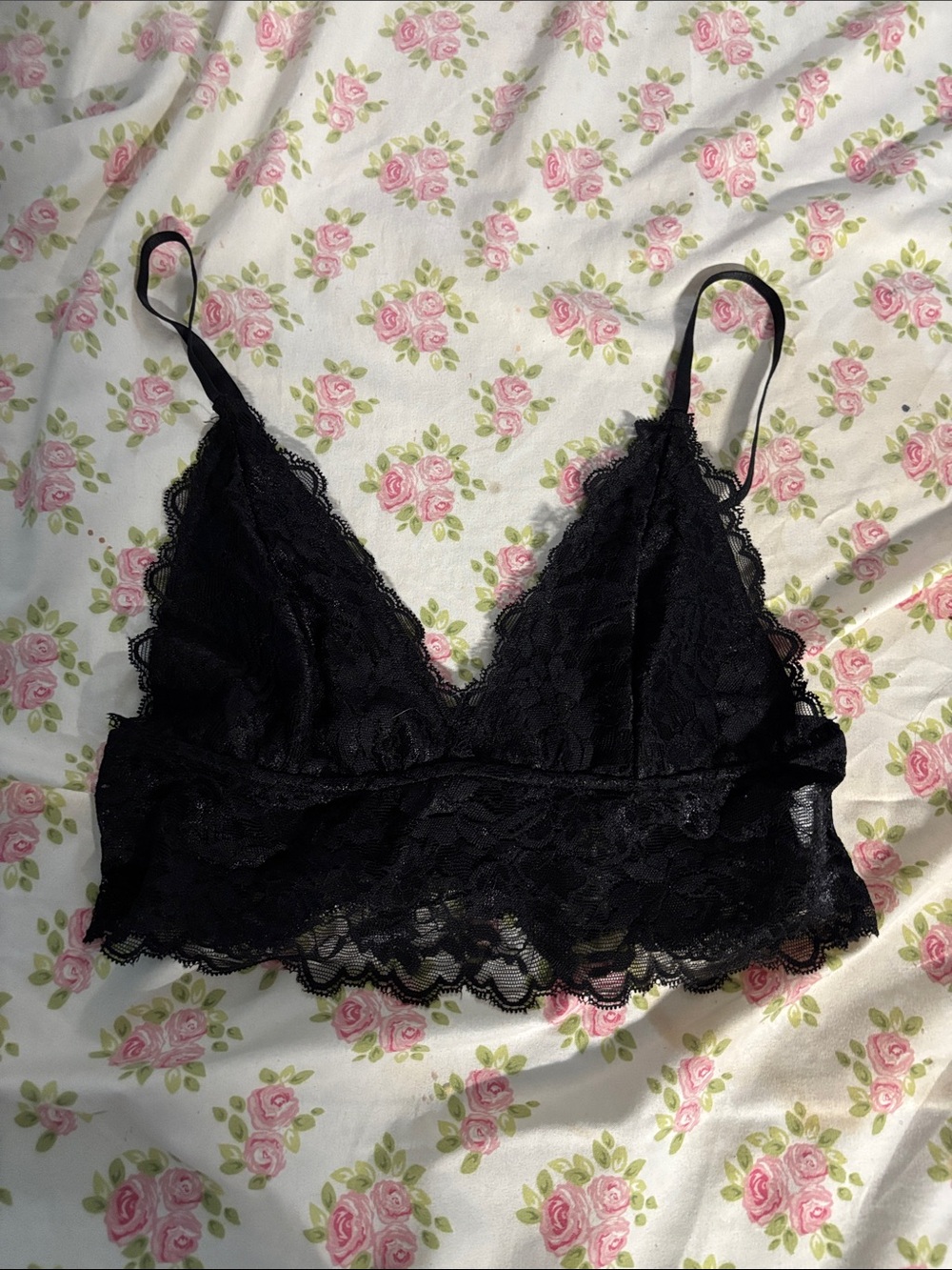 SHEIN Black Lace Bralette Crop Top 🖤